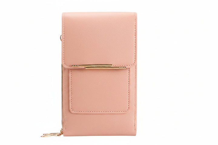 Simple and elegant women's touchscreen crossbody phone wallet