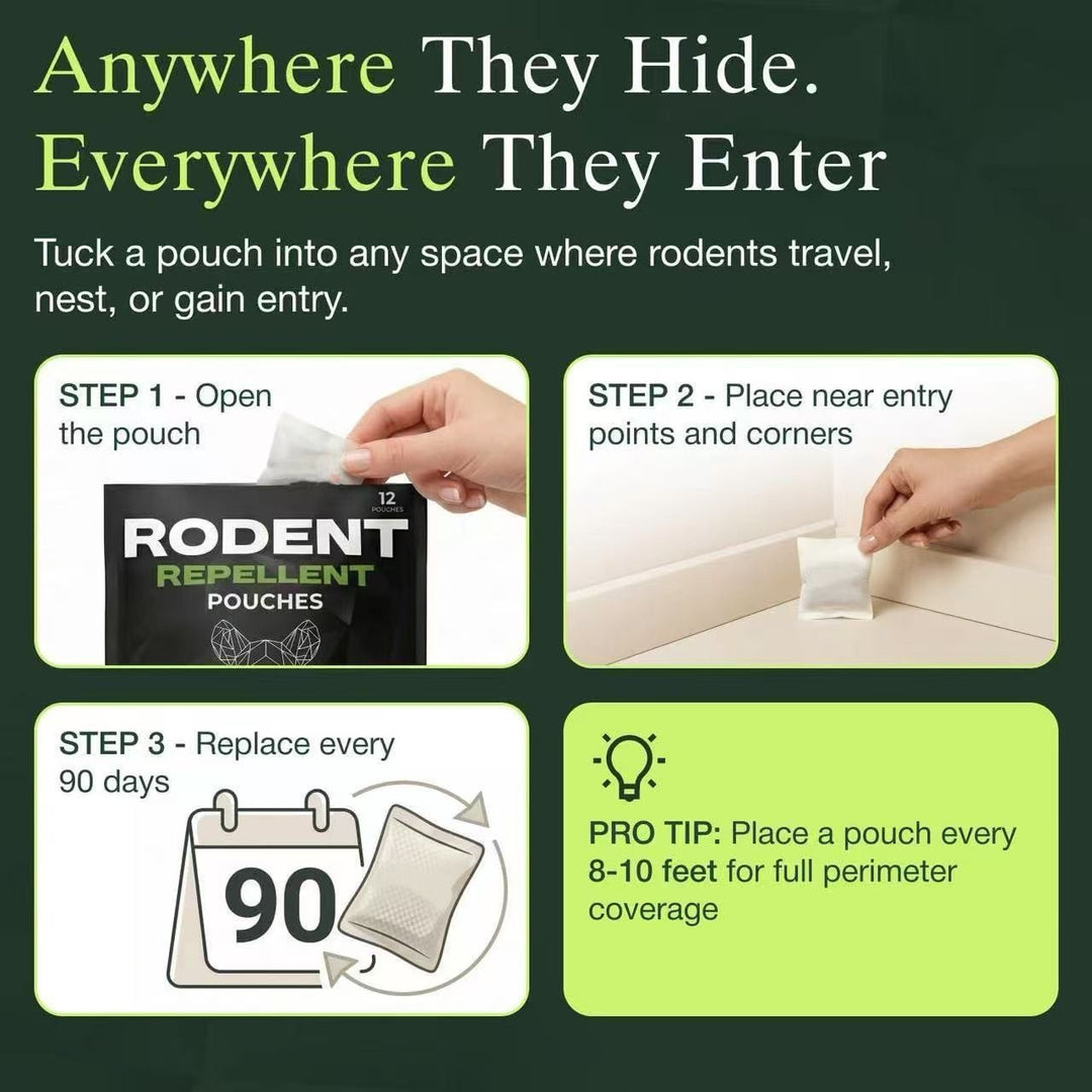 Place These Pouches Anywhere Mice Hide - And Watch Them Disappear