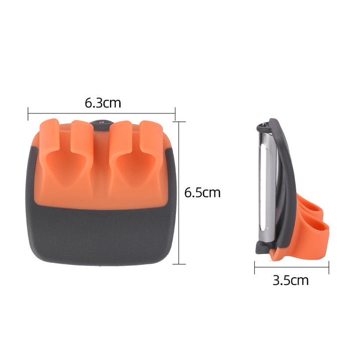Palm Peeler for Vegetables with Double-Sided Stainless Steel Blades