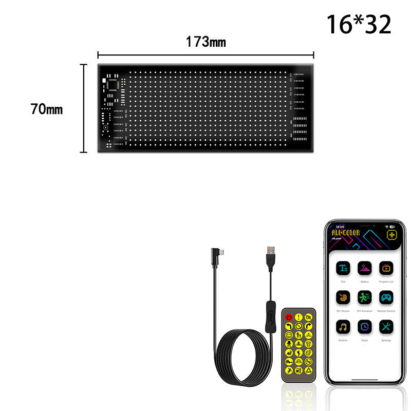 LED Flexible Car Advertising Screen with USB and Bluetooth