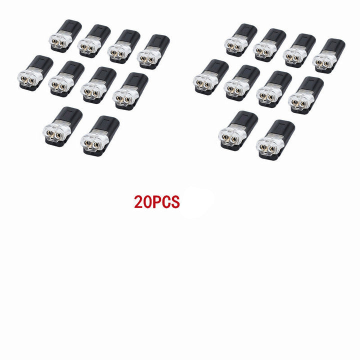 Double-Wire Plug-in Connector Led Light Strip Connectors 2 Pin