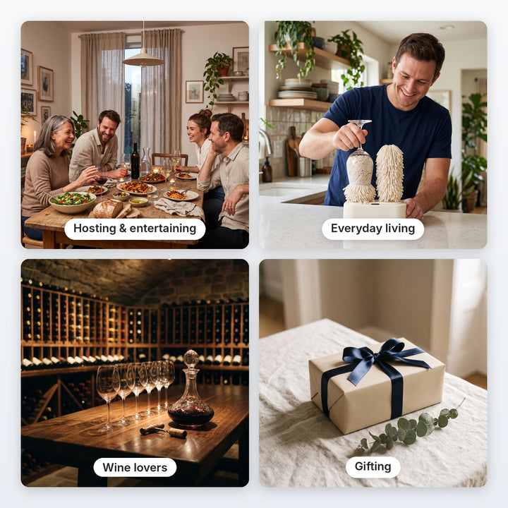 Use cases: hosting, everyday living, wine lovers and gifting