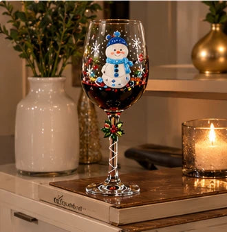 Beautiful Christmas wine glasses