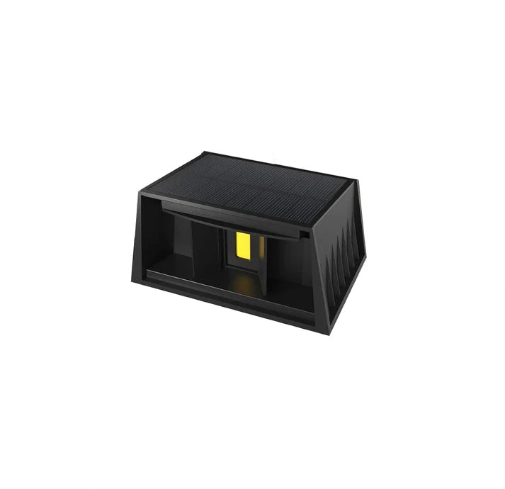 Solar Fence & Wall Light — Dual Up/Down Beams, Warm Glow, Zero Wiring