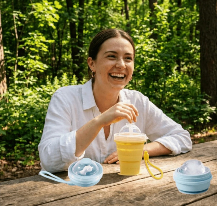Portable Foldable Silicone Ice Ball Cup