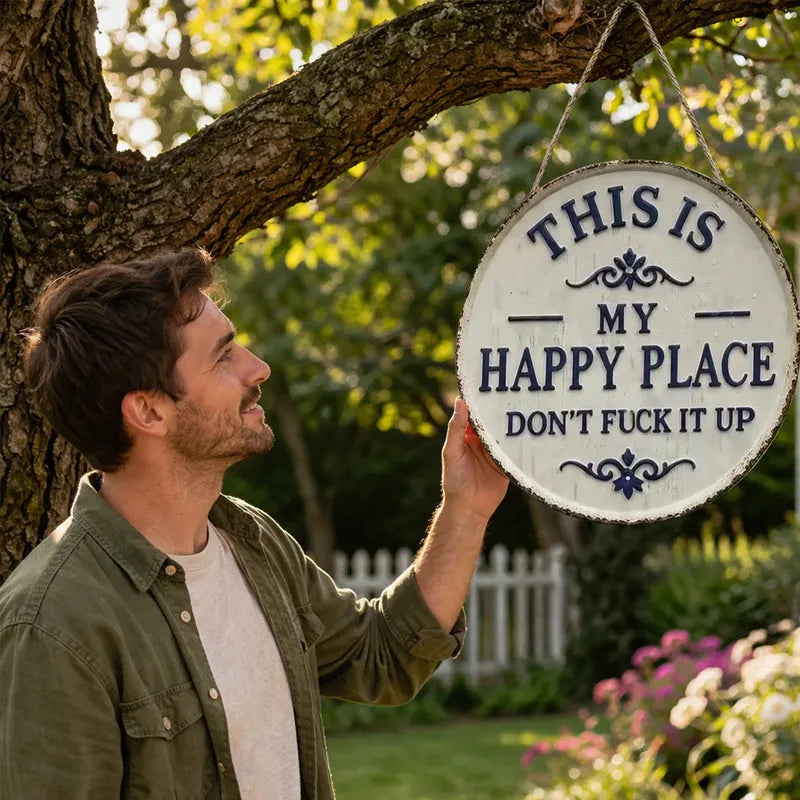 “This Is My Happy Place” Door Sign