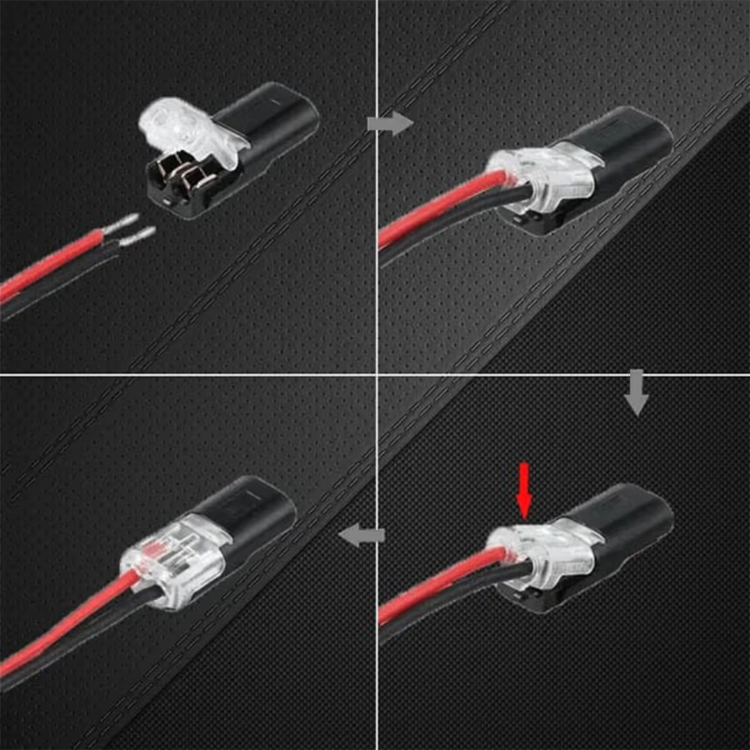 Double-Wire Plug-in Connector Led Light Strip Connectors 2 Pin
