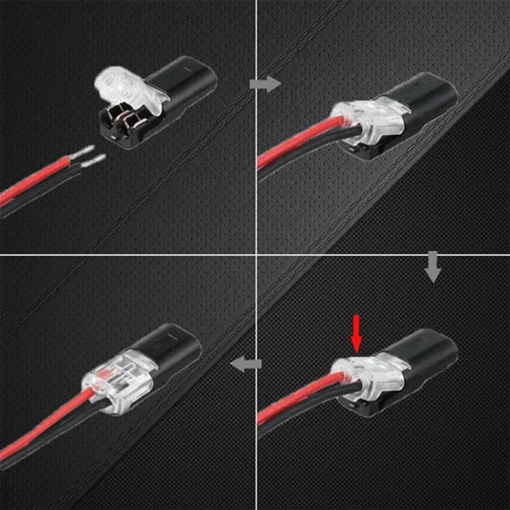 Double-Wire Plug-in Connector Led Light Strip Connectors 2 Pin