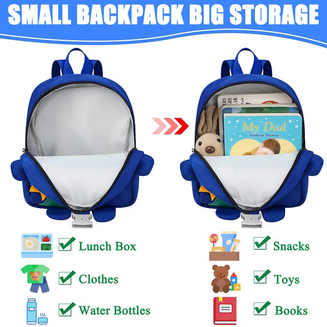 Toddler Dinosaur Backpack Leash, 4-in-1 Safety Harness