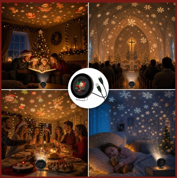 Plug-&-Play HD Christmas Projector