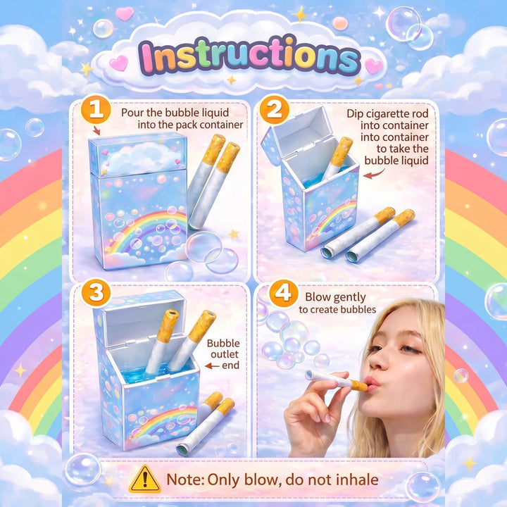 Bubble Cigarette Set with Bubble Sticks