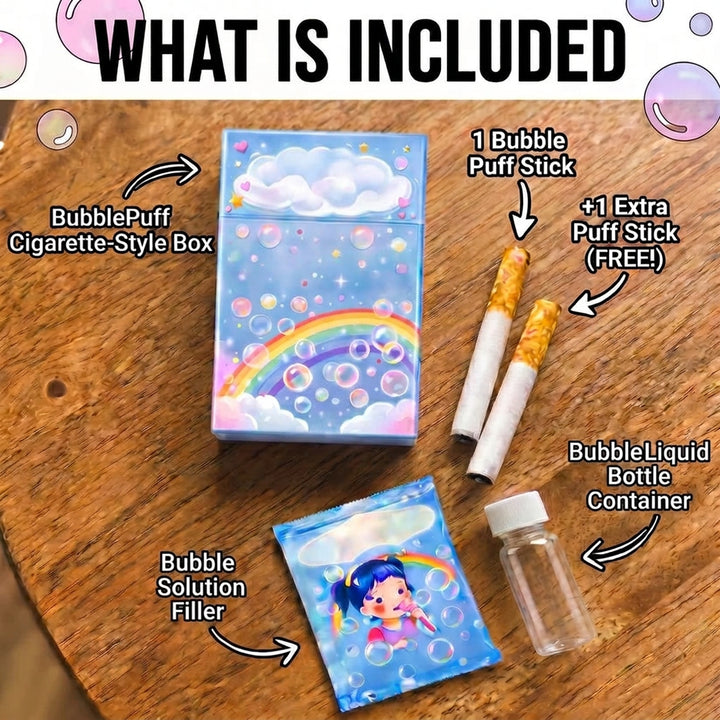 Bubble Cigarette Set with Bubble Sticks