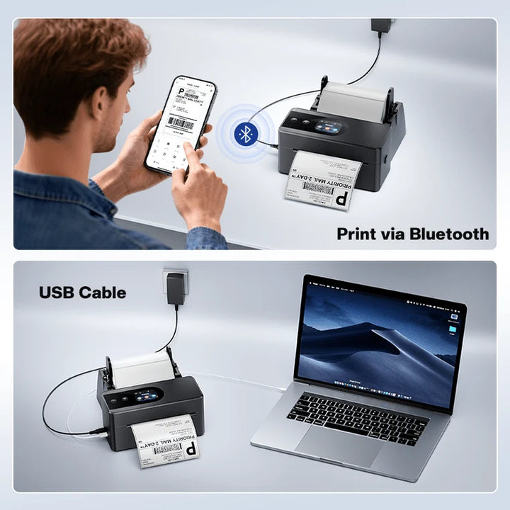 PM64D Bluetooth Shipping Label Printer Upgraded Direct Touchscreen
