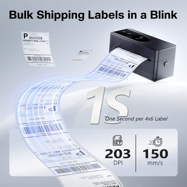 PM64D Bluetooth Shipping Label Printer Upgraded Direct Touchscreen