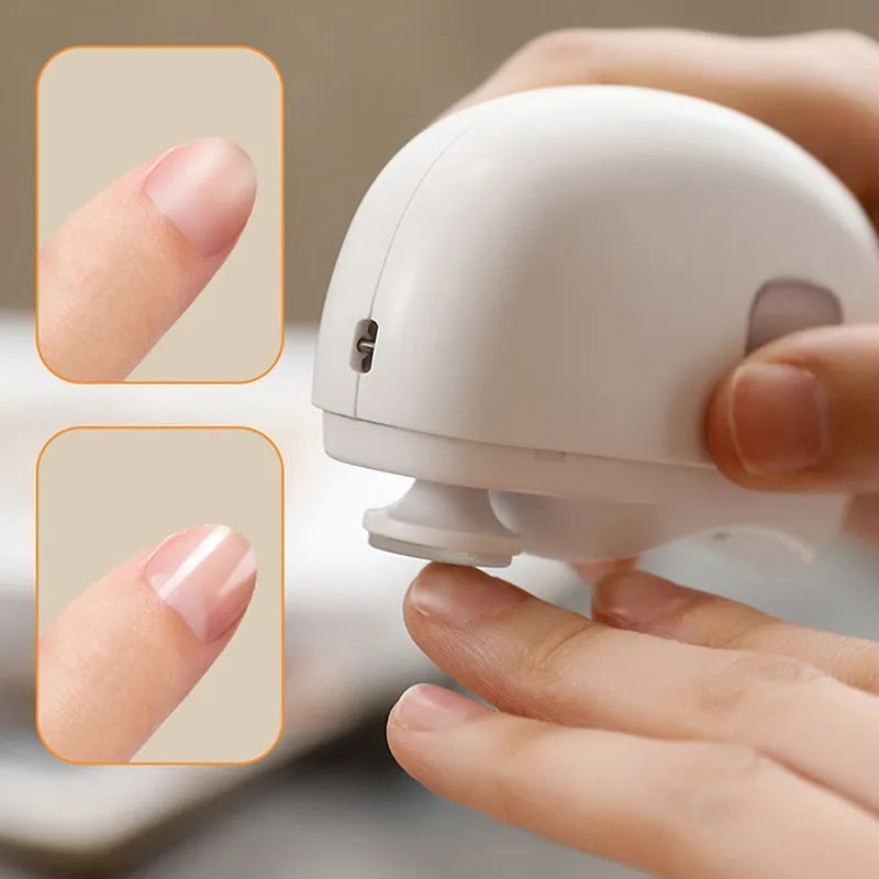 Electric Nail Clipper Grinding and Polishing with Light Automatic Nail Trimmer Rechargeable Nail Cutter