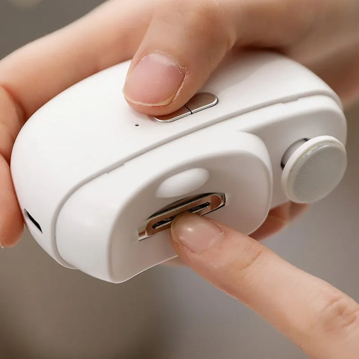 Electric Nail Clipper Grinding and Polishing with Light Automatic Nail Trimmer Rechargeable Nail Cutter
