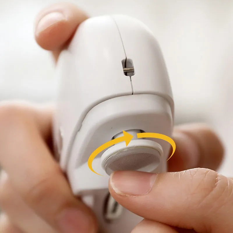 Electric Nail Clipper Grinding and Polishing with Light Automatic Nail Trimmer Rechargeable Nail Cutter