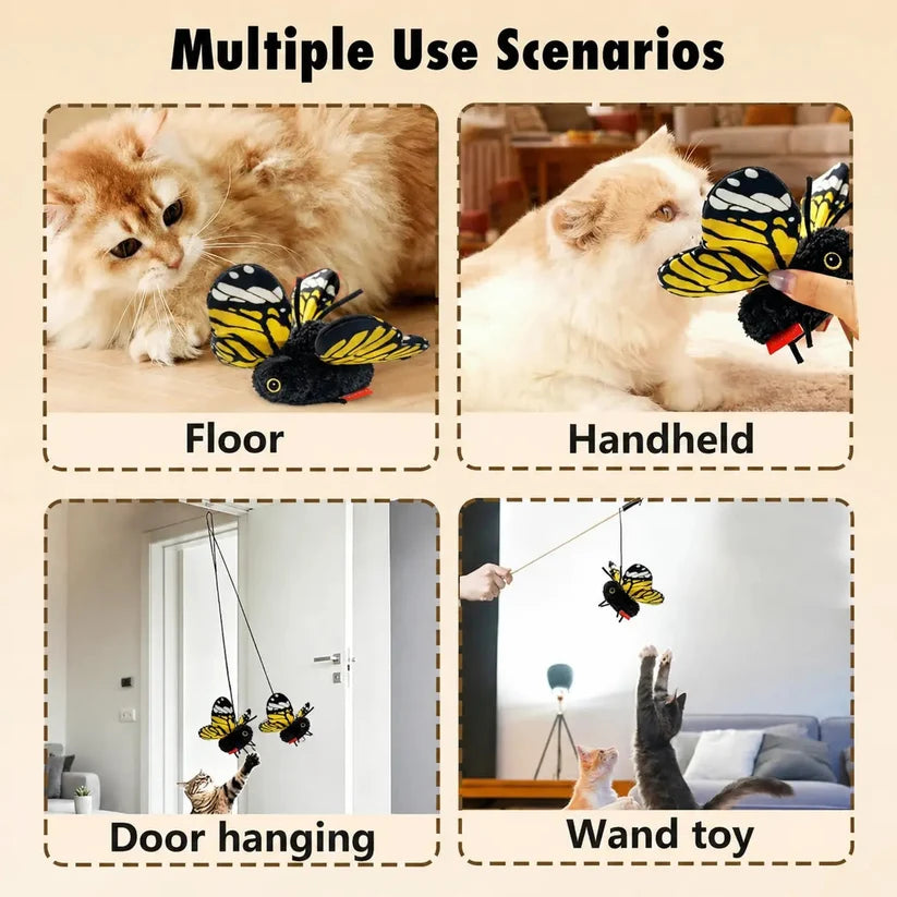 Interactive Electric Butterfly & Bluebird Cat Toy