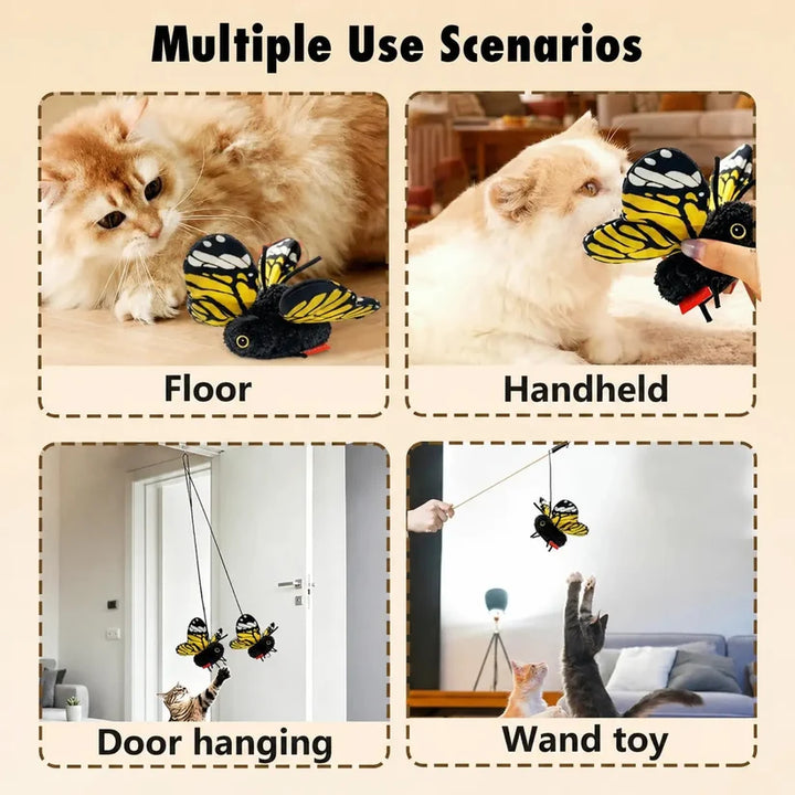 Interactive Electric Butterfly & Bluebird Cat Toy