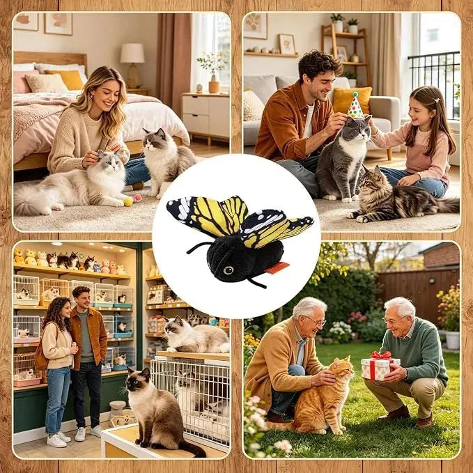 Interactive Electric Butterfly & Bluebird Cat Toy