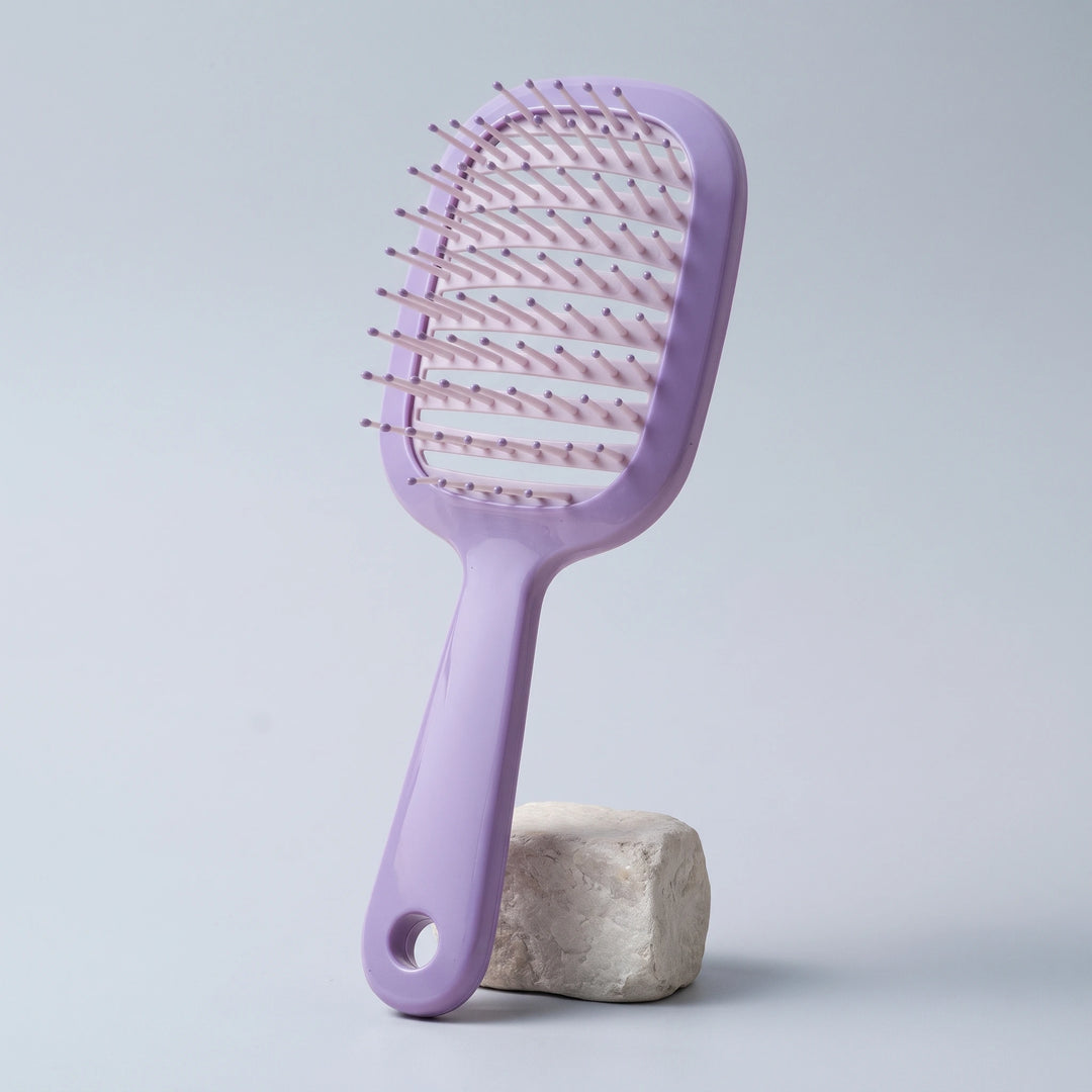 Elastic hollow comb in taro purple