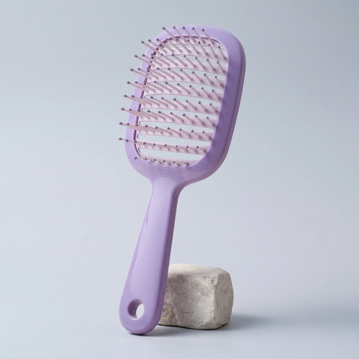 Elastic hollow comb in taro purple