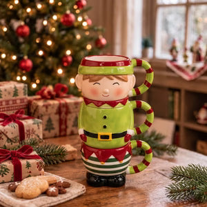 Creative Ceramic Christmas Couple Mug Set for Couples